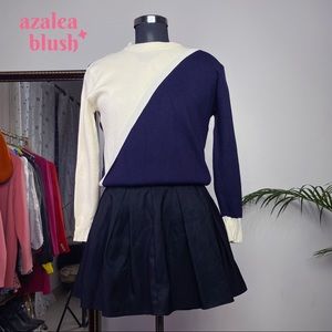 Color blocked sweater top